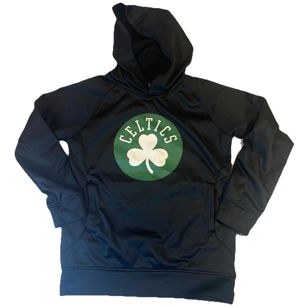 Boston Celtics Hoodie Youth Medium Black NBA Merchandise